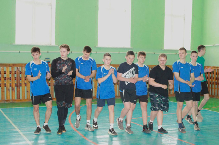 Соревнования по волейболу среди школ района.